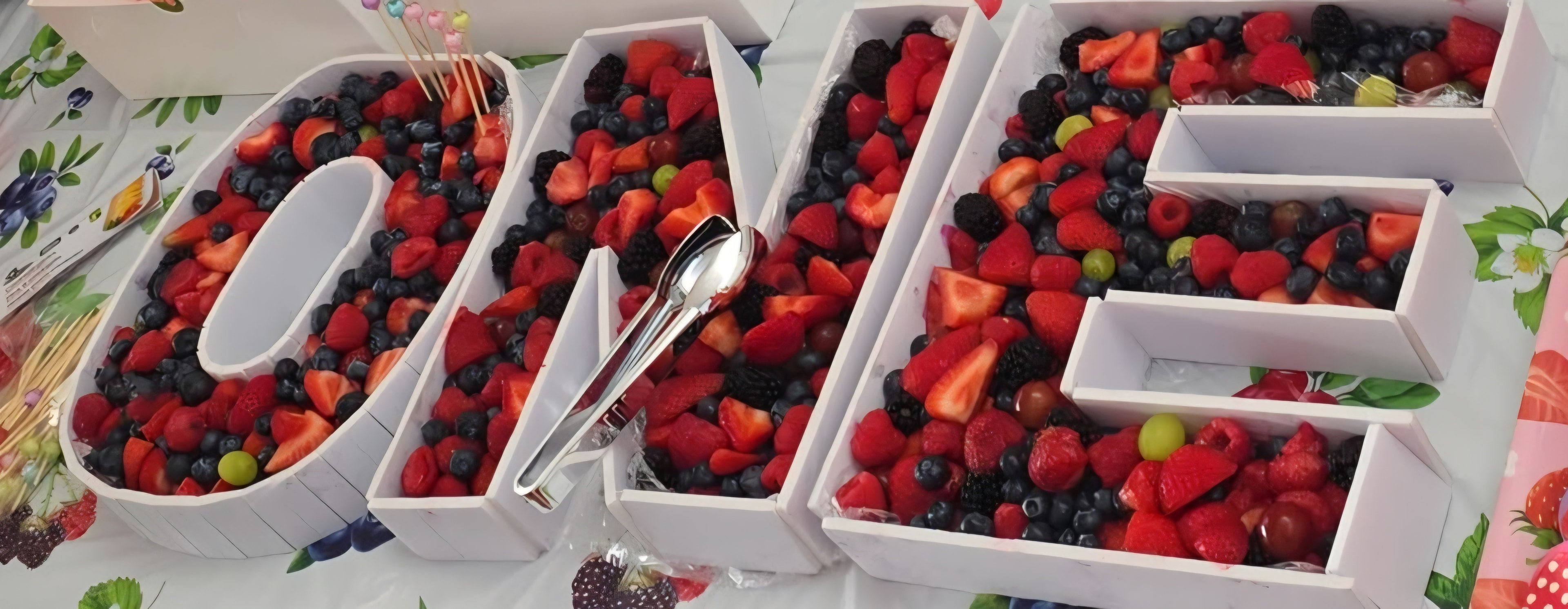 Luxury dessert arrangement in a gift box display
